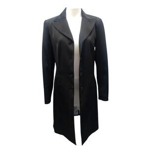 Vintage Y2K Mixit Longline Coat Blazer Jacket Black Women's Size 6
